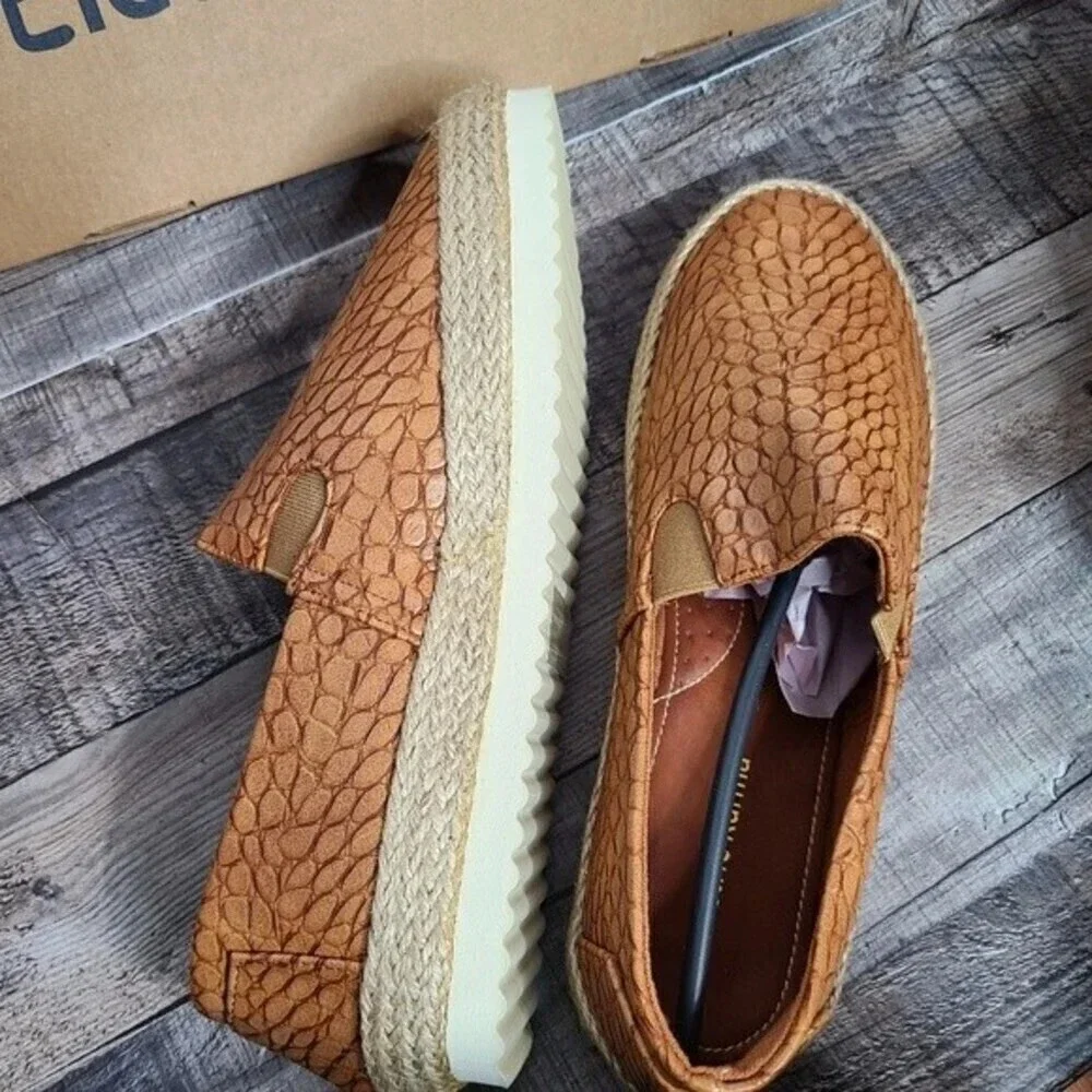ELECTRIC karma Womens Lulu Camel Espadrille slip-on sz 9 NEW